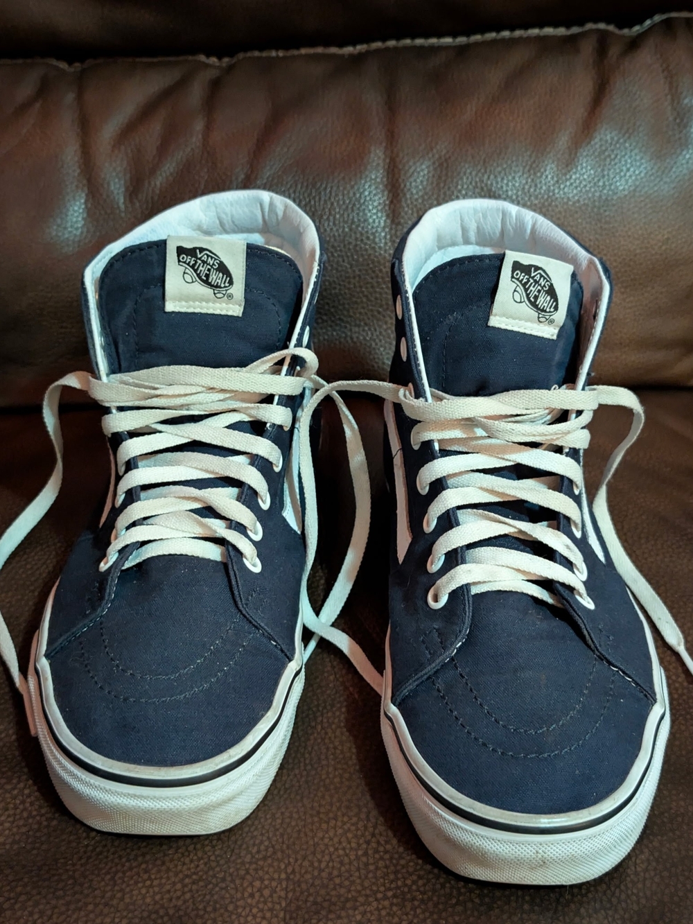 Vans Men's Sk8-Hi Canvas High-Top Sneakers in Navy